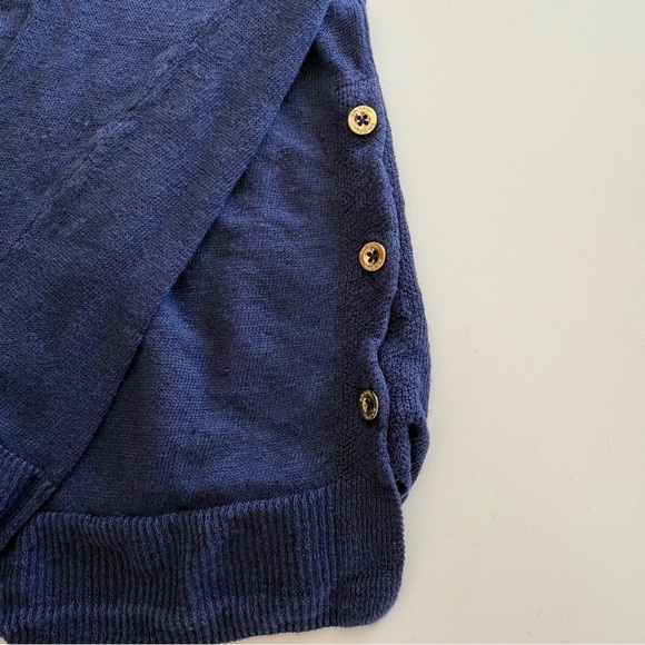 Lilly Pulitzer- 100% Linen V Neck Sweater-Spring-Nautical-Pull over-Women’s M - Picture 8 of 13